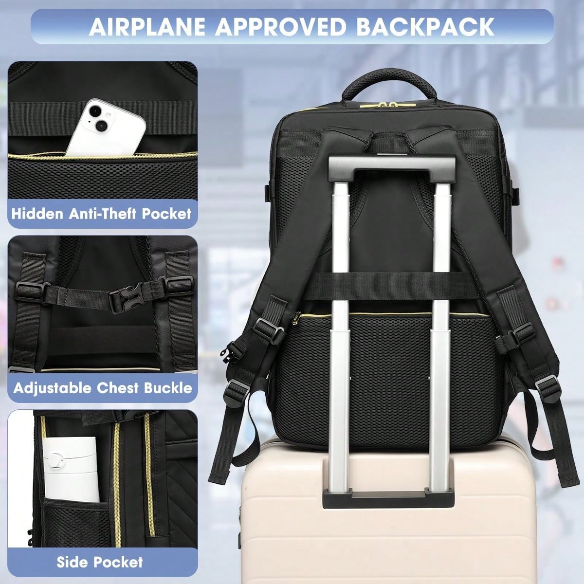 Large Carry On Travel Backpack - Backpacks 评论和价格