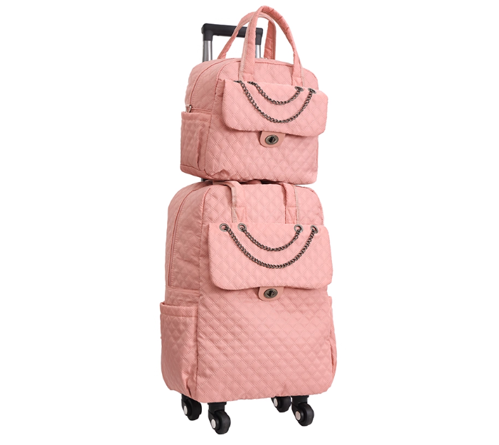Women Carry on hand Luggage Ro - Foldable Rolling Luggage Bag 评论和价格