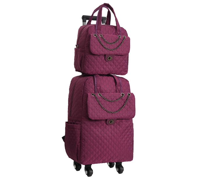 Women Carry on hand Luggage Ro - Foldable Rolling Luggage Bag 评论和价格