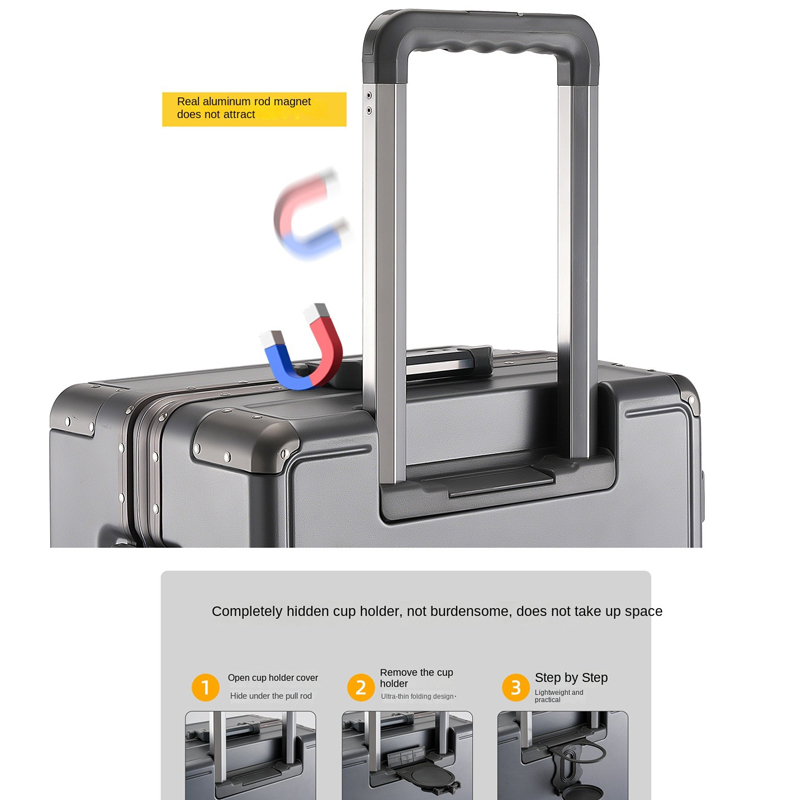 Thickened PC Aluminum-Frame Tr - Aluminum Frame Carry On Luggage 评论和价格