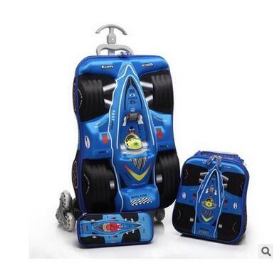 3D Boys Car trolley suitcase C - Foldable Rolling Luggage Bag 评论和价格